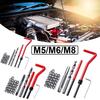 Juego de reparación de roscas M5/M6/M8, herramientas de reparación de inserción de rosca métrica, Kit de reparación de roscas compatibles con herramientas de bobina profesional para coche, 30 Uds.