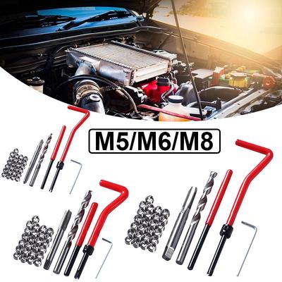 30ks Sada na opravu závitů M5/M6/M8 Nástroje na opravu metrických závitových vložek Sada na opravu závitů Kompatibilní nástroje pro automobilové profesionální cívky