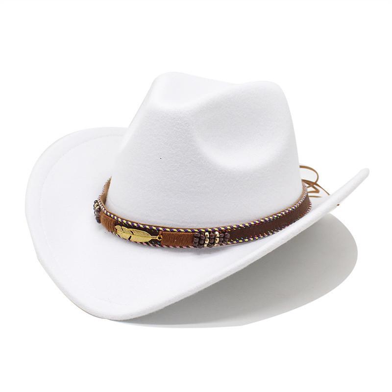 Cappello da Cowboy Western per Uomo Donna con Materiale Traspirante Lana Cotone Protezione Solare Accessorio Estivo
