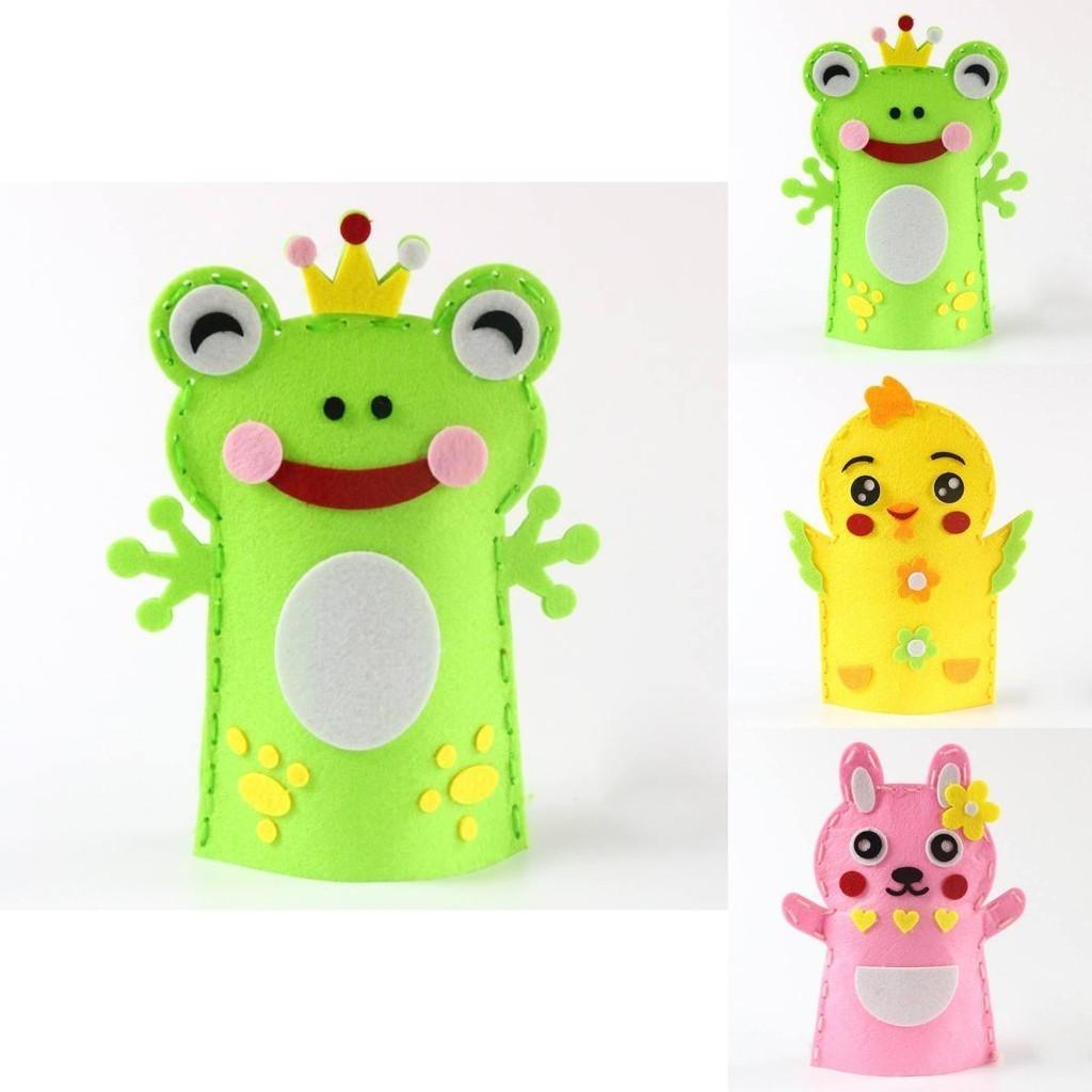 Children's Diy Craft Kit Non-woven Fabric Cartoon Animal Hand Puppets Kindergarten Handicraft Toy Set Characters)