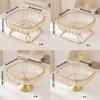 Spacious 24cm Wide Snacks and Fruit Serving Bowl for Coffee Table Solid Iron and PET Materials Fruit Display Plate