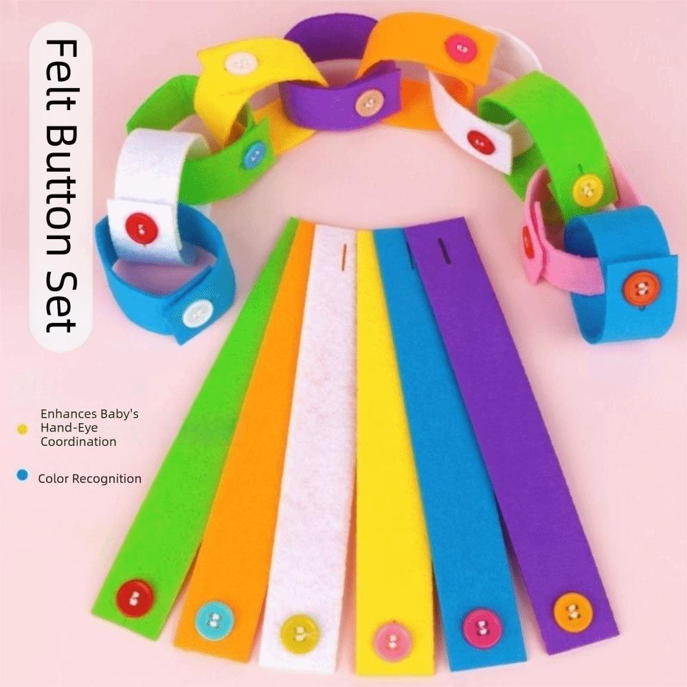 Felt Felt Button Bracelet Diy Montessori Early Education Educational Teaching Aids Kindergarten
