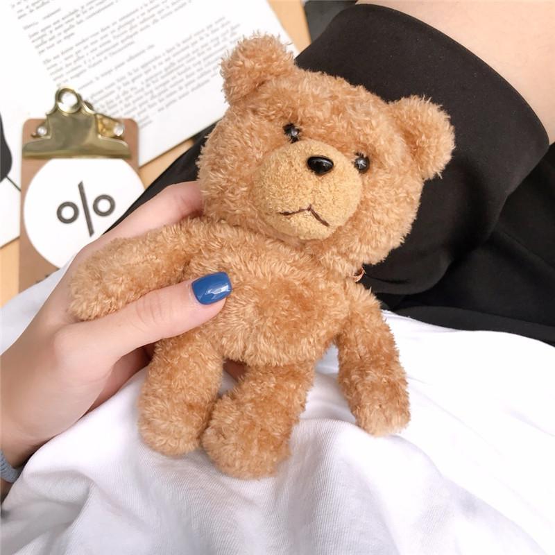 Brown Teddy Bear Airpods Case Buy Cute Plush Bear Doll Cases For