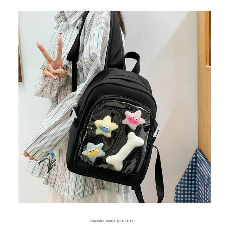 New Cute Girl's Ulzzang Ita Bag Simple Japanese Harajuku Preppy Style Schoolbag Y2k Badge Bag Lightweight Niche Backpack
