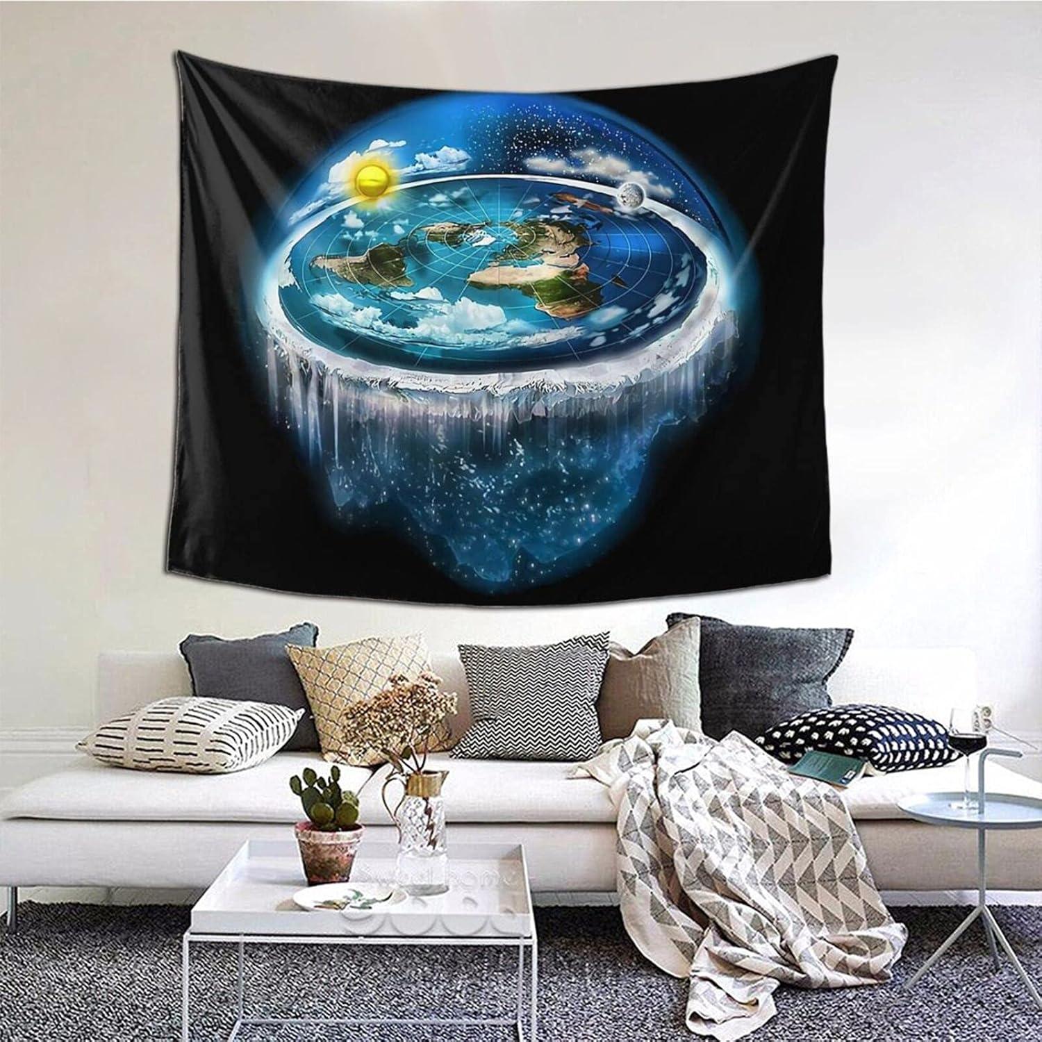 Flat Earth Tapestry with Dome from the Kitbit set 75x100 чёрный