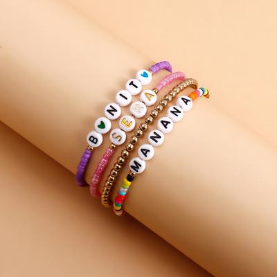 Hot-selling Letter Rice Bead Bracelet Bracelet, Concert Music Festival Fan Gift