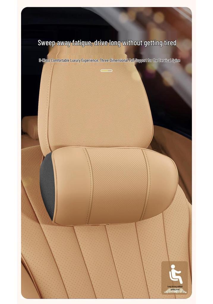 Zhiji R7 All-Season Memory Foam Car Headrest and Lumbar Support Pillow Set