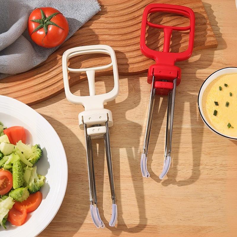 Bowl Holder Stainless Steel  Dish Clip Heat-Resistant Heavy-Duty Pot Gripper Non-Slip Sturdy Kitchen Tongs Cooking Utensils