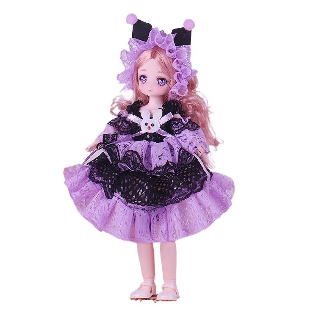Multiple Movable 30cm Bjd Doll Toy Attractive Eyes Lace Princess Doll  Birthday Gift