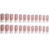 Elegant European French Long Nude Pink & White Summer Wearable Nails
