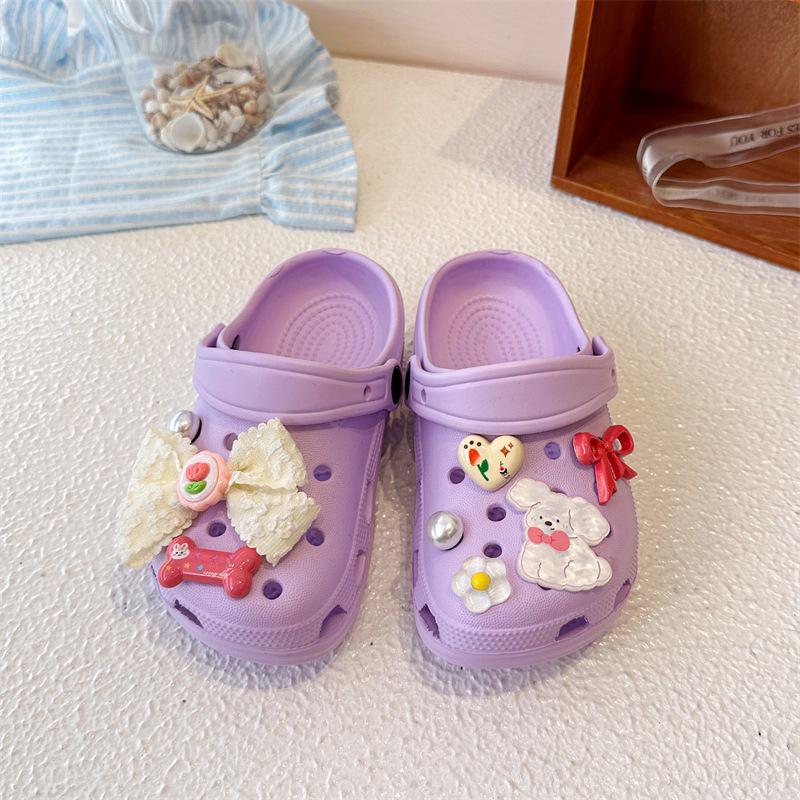 2026 Women s Cute Cartoon Non-Slip Odor-Proof Sandals: Thick Sole, Soft Closed-Toe Shoes for Summer Outdoors 24-25