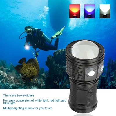 QX3 400LM Waterproof LED Flashlight COB Underwater 100M Photography Video Diving Fill Light Torch