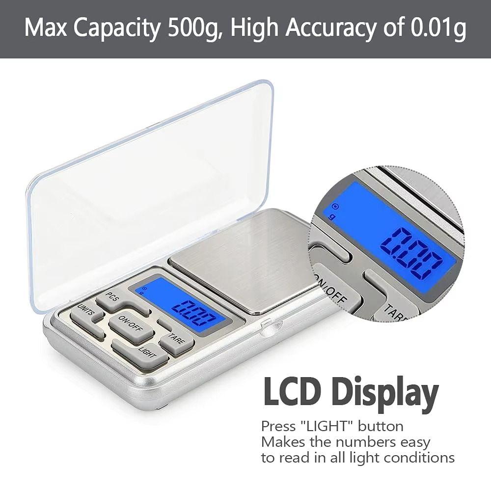 1Pcs New Accurate Digital Mini Scale High Precision Portable Jewelry Scale 500g/0.1g LCD Pocket Scale