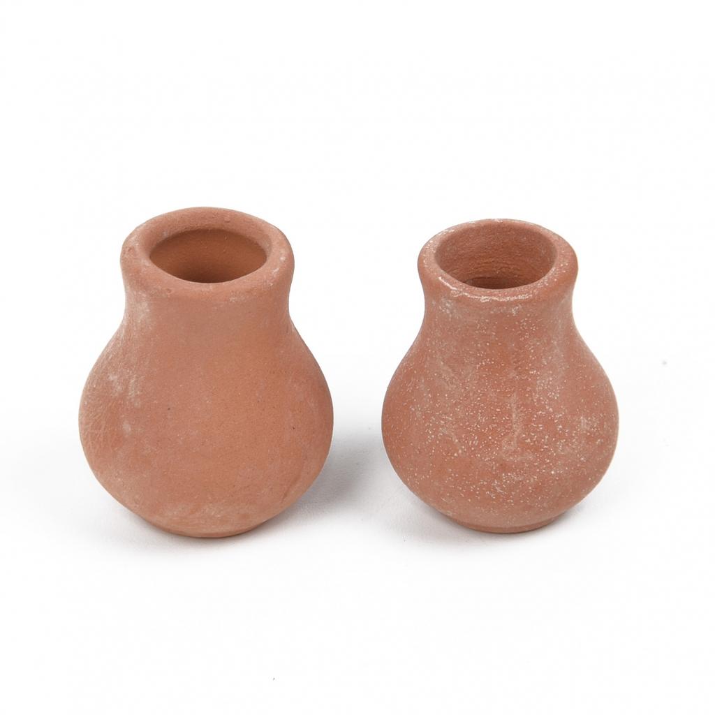 Flower Pots Grass 2Pcs Clay Plant Crafts Garden Wedding Ceramic Decoration