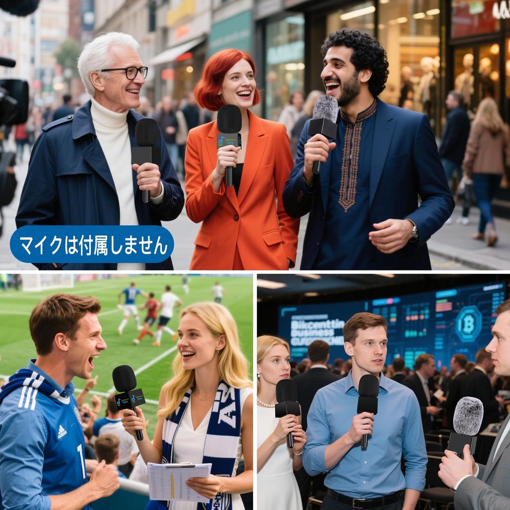 ZealSound Wireless Microphone Handle Compatible with DJI Interview Microphone Stand with Pop and Channel Flag for and Lightweight Microphone Rig