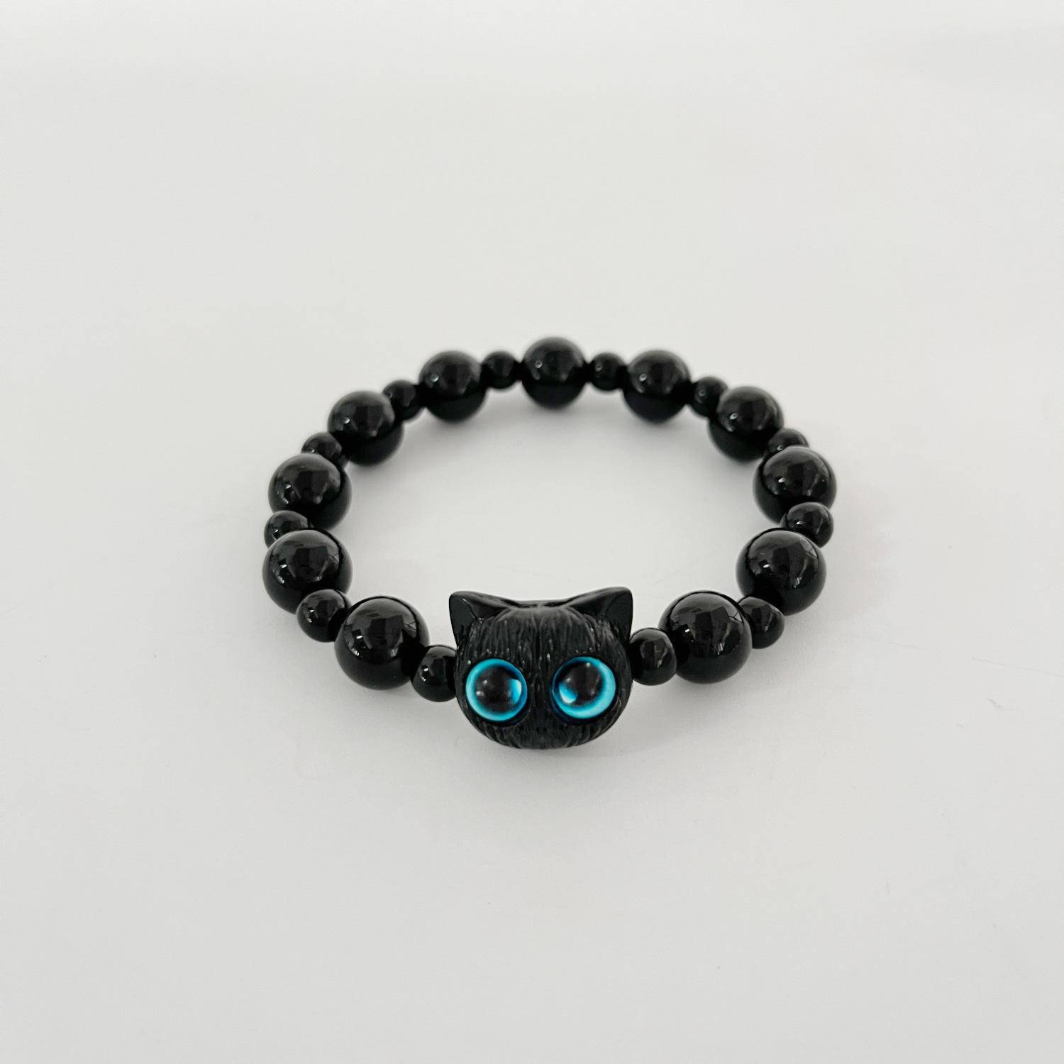 

Sweet and cool kitten beaded bracelet ins wind niche design cute dopamine jewelry couple girlfriend bracelet світло-зелений колір