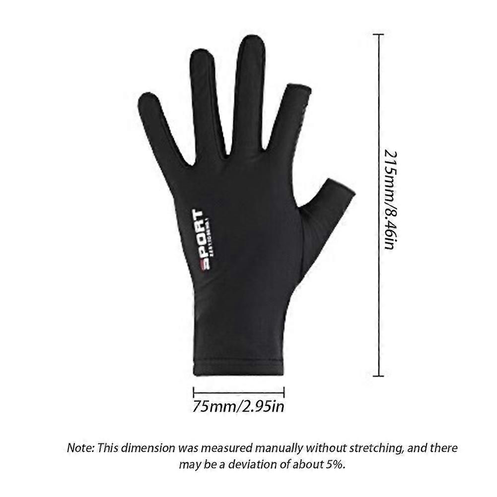 Sports Breathable Cooling Ice Silk Gloves UPF50+ Sun Protection for Cycling, Fishing & Driving