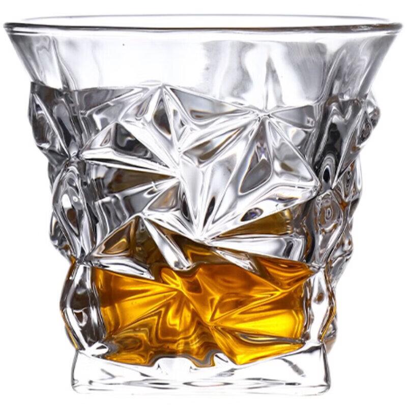ZISIZ Handmade Crystal Whiskey Tumbler Glass Set