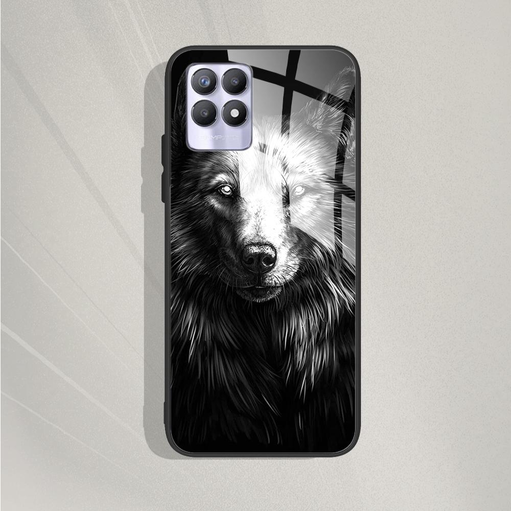 For Realme 8 4G 5G Case 8 Pro Tempered Glass Phone Case For Oppo Realme 8i RMX3151 Back Cover For Realme 8Pro Case Bumper Fundas