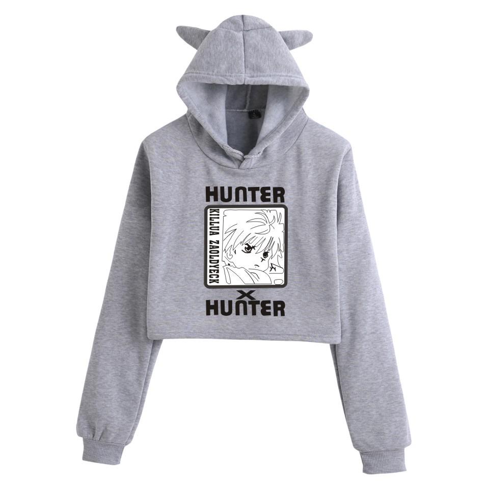 Hunter x Hunter Women's Long Sleeve Hooded Sweatshirt - Anime Cartoon Design for Autumn