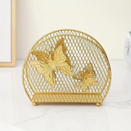Butterfly Pattern Napkin Holder for Dining Table Tissue Paper Stand for Kitchen, Home Décor, Office, Restaurant