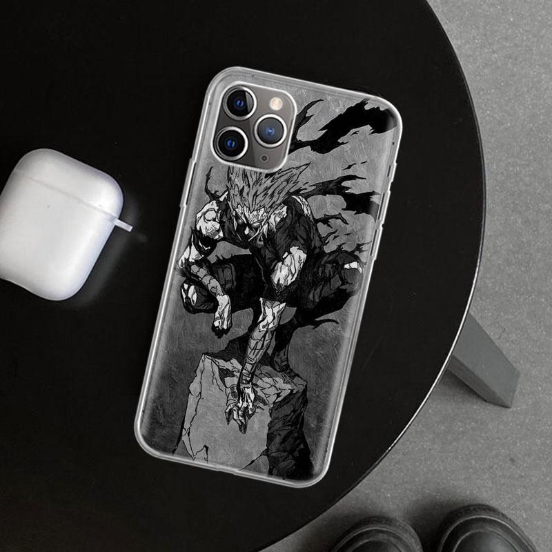 One P-Punch-Man Garou Phone Case Cover for iPhone 11 12 13 Mini 14 15 Plus 16 Pro Max 17 Air 7 8 + SE Art Customized Fundas 11 1
