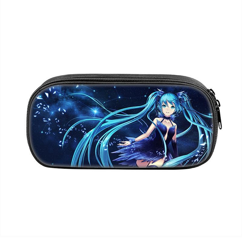 Hatsune Miku Pencil Case Miku Anime Surrounding Male And Female Students Large Capacity Stationery Case Pencil Case Bag