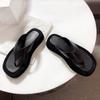 Fashion Flock Patchwork Leather Flip Flops Women Famous Jandal Sandals Platform Thong Slippers Female Beach Slides Shoes Pantuflas 2025