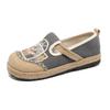 Fashion Ethnic Slippers Linen Chinese Style Embroidered Slippers for Women Summer Canvas Comfortable Espadrille Shoes Mules Flats