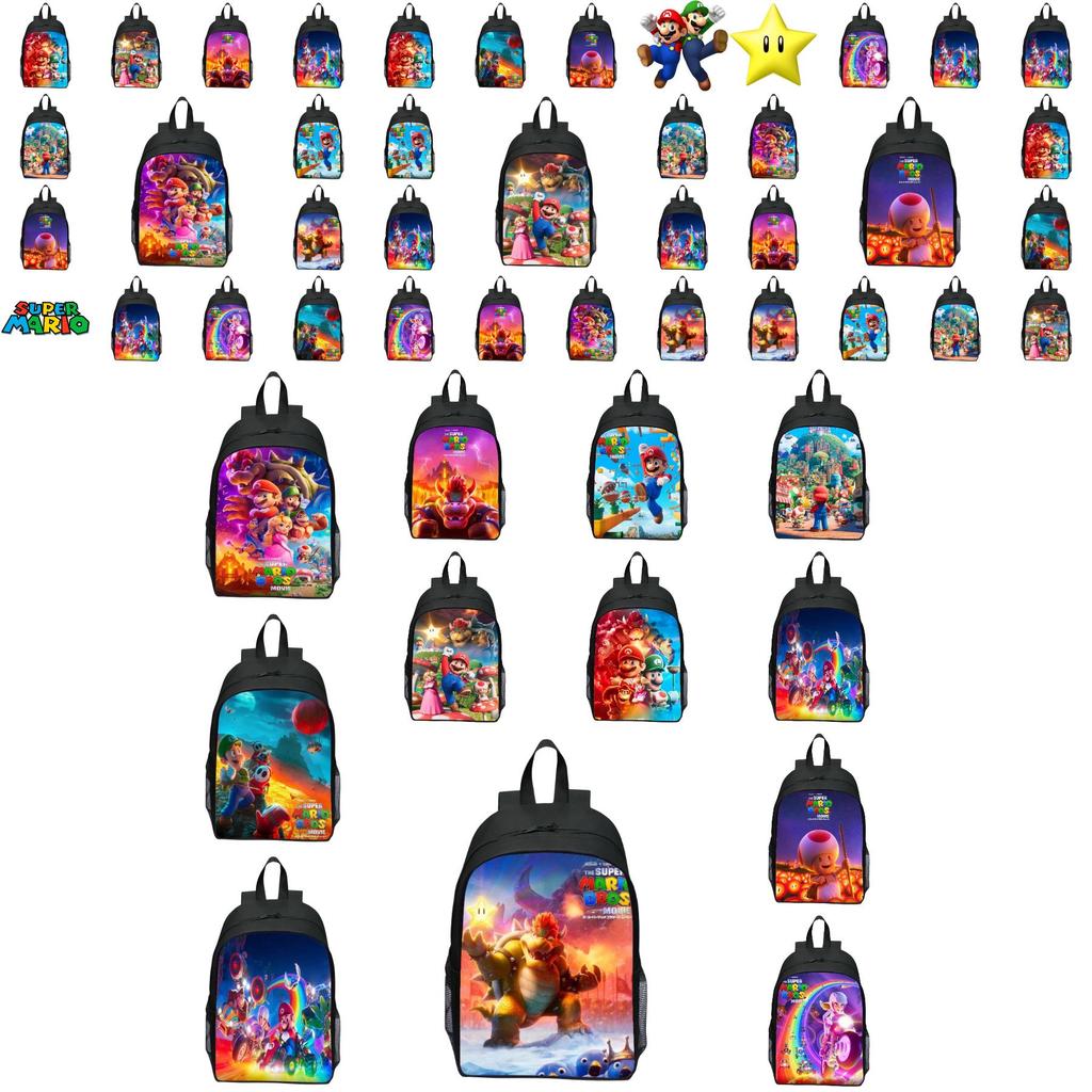 Super Mario Children's Backpack 16-inch Cute And Functional Oxford Fabric Custom Design