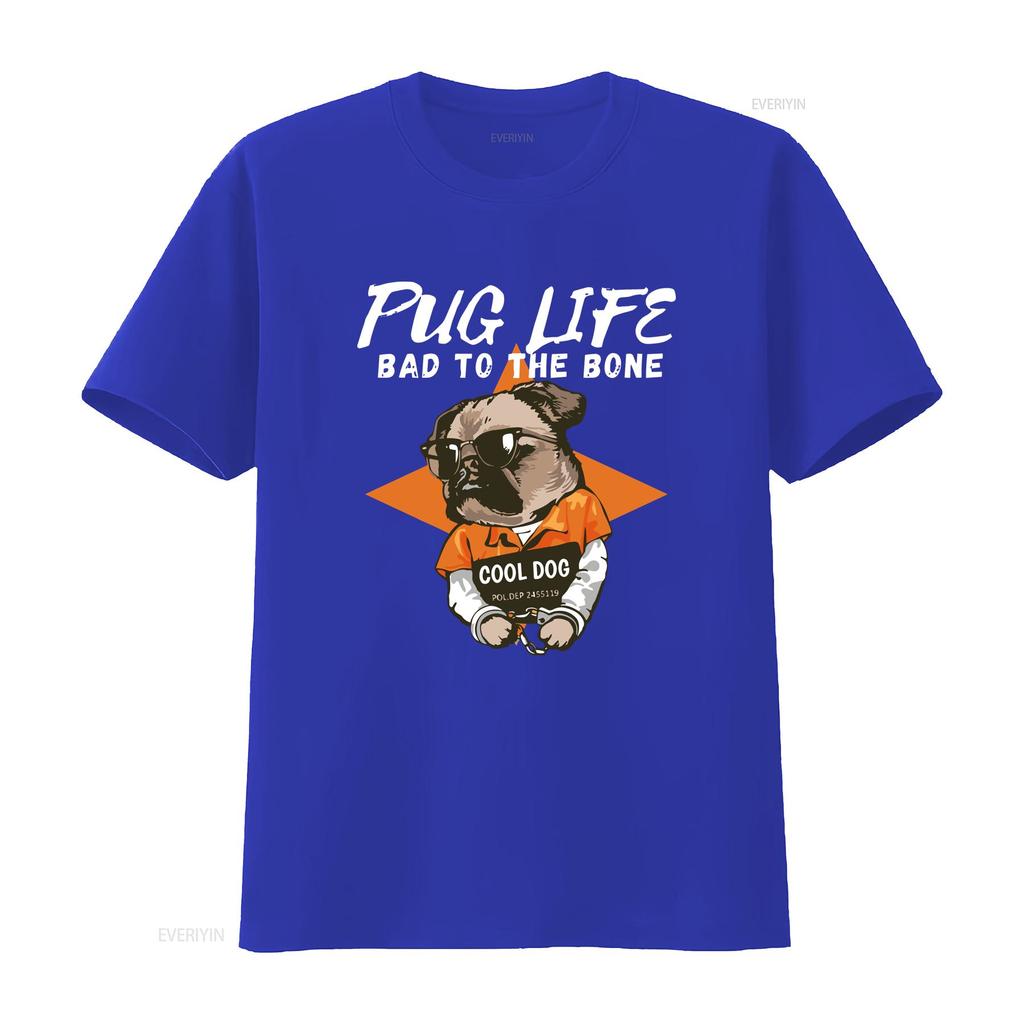 Mops Leben T-Shirt Besitzer Mama Papa Hundeliebhaber Gangsta vintage Gewaschen Stilvoll Dehnbar Vielseitig Lässig Streetwear