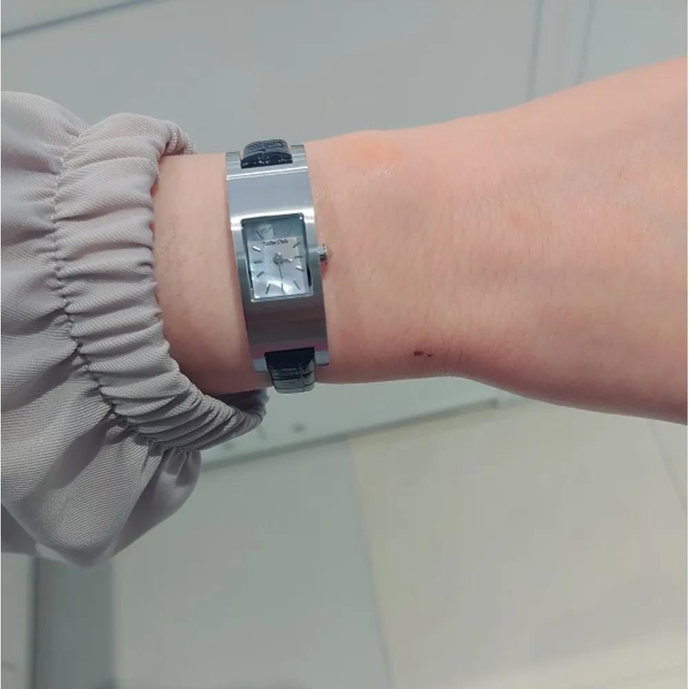 [miltonstelle] Women's Black Leather Watch MS-085S