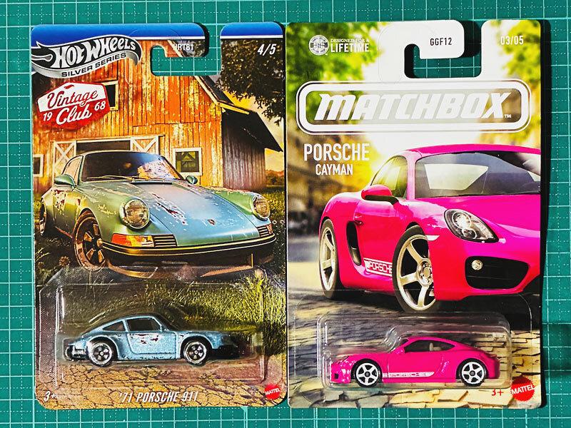 Hot Wheels PORSCHE 911 Matchbox PORSCHE CAYMAN Vintage Burn Fines Europe '71