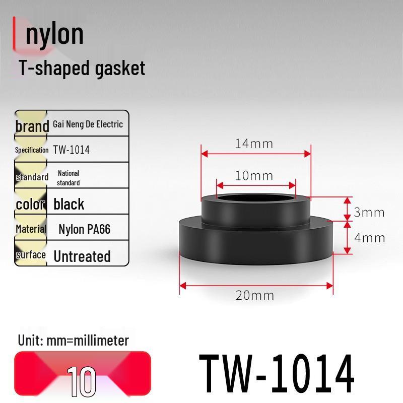 T-förmiger Nylon-Kunststoff-Dichtungsring und Schraubwellenhülse (Für dich: M2-M35)