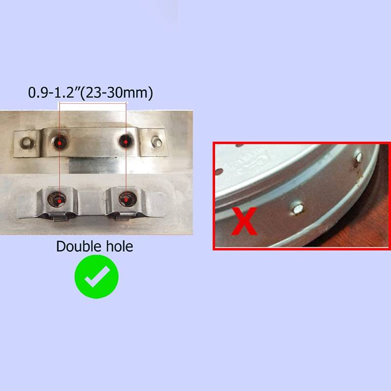 2-teiliger Ersatzgriff für Schnellkochtöpfe mit 2 Löchern, Topfgriff aus Metall, Topfgriff, kurzer Seitengriff für Küchenherd, Dampfgarer