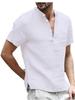 Workwear, Half Collar Polo Shirt, Short Sleeved T-shirt, Men's Loose Collar, Five Quarter Sleeve T-shirt