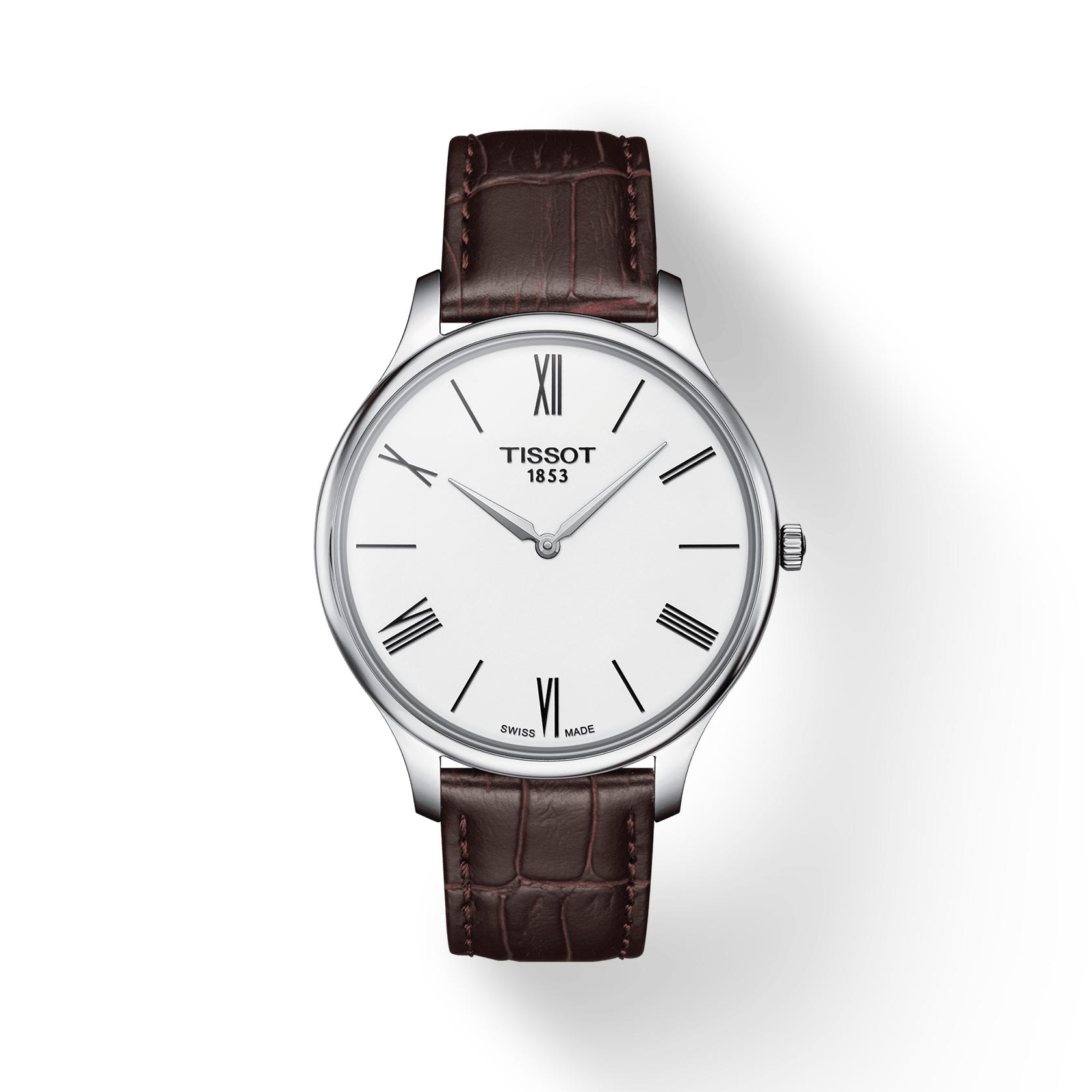 Tissot Leather Strap White Dial Men s Fashion Watch T063.409.16.018.00 белый