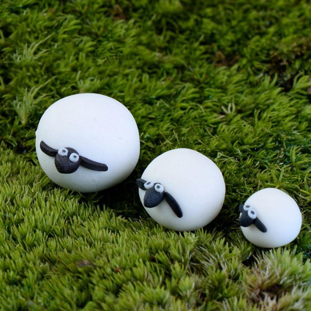 Simulation Sheep Soft Pottery Succulent Landscape Indoor Garden Children Moss Durable DIY Decoration Collection Lover