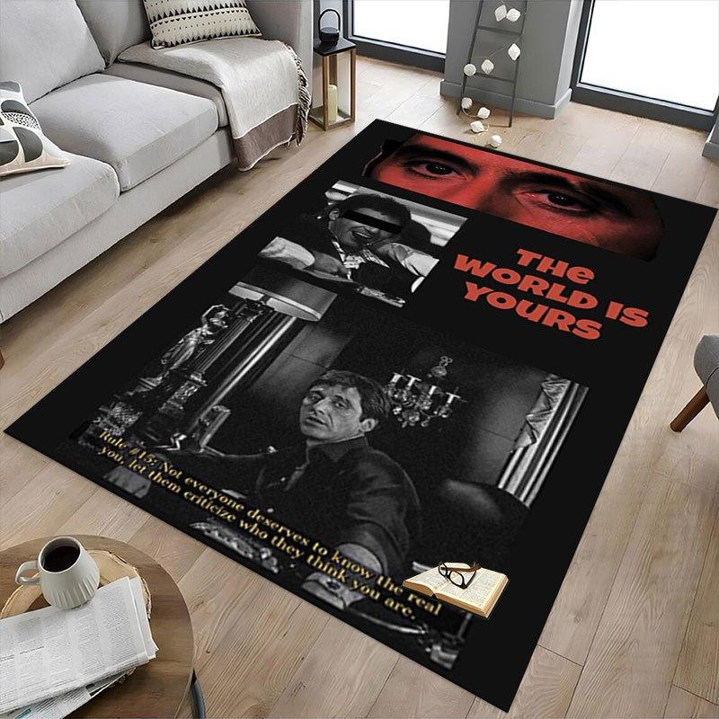 1pc Scarface Office Carpet Chair Mats Soft, Comfortable, All Season,Perfect for Home, Bedroom, or Office Decor, Perfect Gift for
