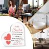 2D Flat Heart Shaped Acrylic Desktop Decoration Plaque, Inspirational Appreciation Gift, Home Decor Plaque Hanging Wall Art Decorative Garden Decorati