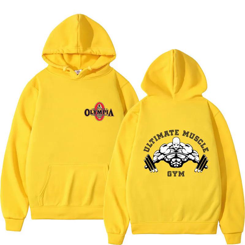 

Мужские толстовки в стиле хип-хоп OLYMPIA Gym Fleece Hoodies XS жёлтый