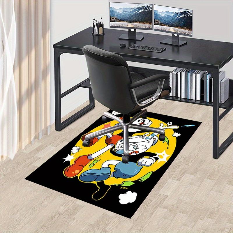 1pc Cuphead",Mugman",Art" Office Carpet Soft Polyester Non Slip Machine Washable Indoor Carpet Livin