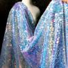 100x130cm 3mm Colorful Silver Sequin Fabric For DIY Sewing Wedding Party Skirts, Dresses, Handmade DIY, Etc