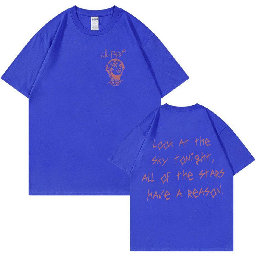 Rapper Lil Peep Tour Concert  Graphic T Shirt Men's Fashion Cotton Short Sleeve T-shirt Unisex Hip Hop Oversized Tees Streetwear