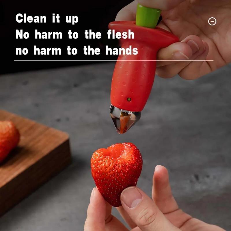 1Pc Strawberry Huller Pineapple Cutters Novel Tomato Stalks Remover Fruit Knife Useful Strawberry Leaf Cleaner Kitchen Accessories