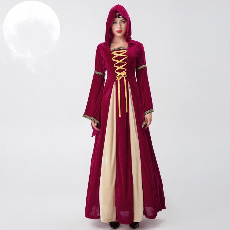 

Court Stunning Retro Dress For Women Perfect For Vampire Or Witch Costume Red In XXL