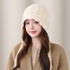 New Ethnic Style Hollow Pearl Pendant Bag Head Hat Women's Retro Face Small Versatile Knitted Pullover Hat
