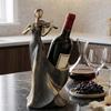 Violinist Wine Bottle Holders Countertop Display Stand, Decorative Resin Lady Statue Single Bottle Rack for Wine Cabinet Styling