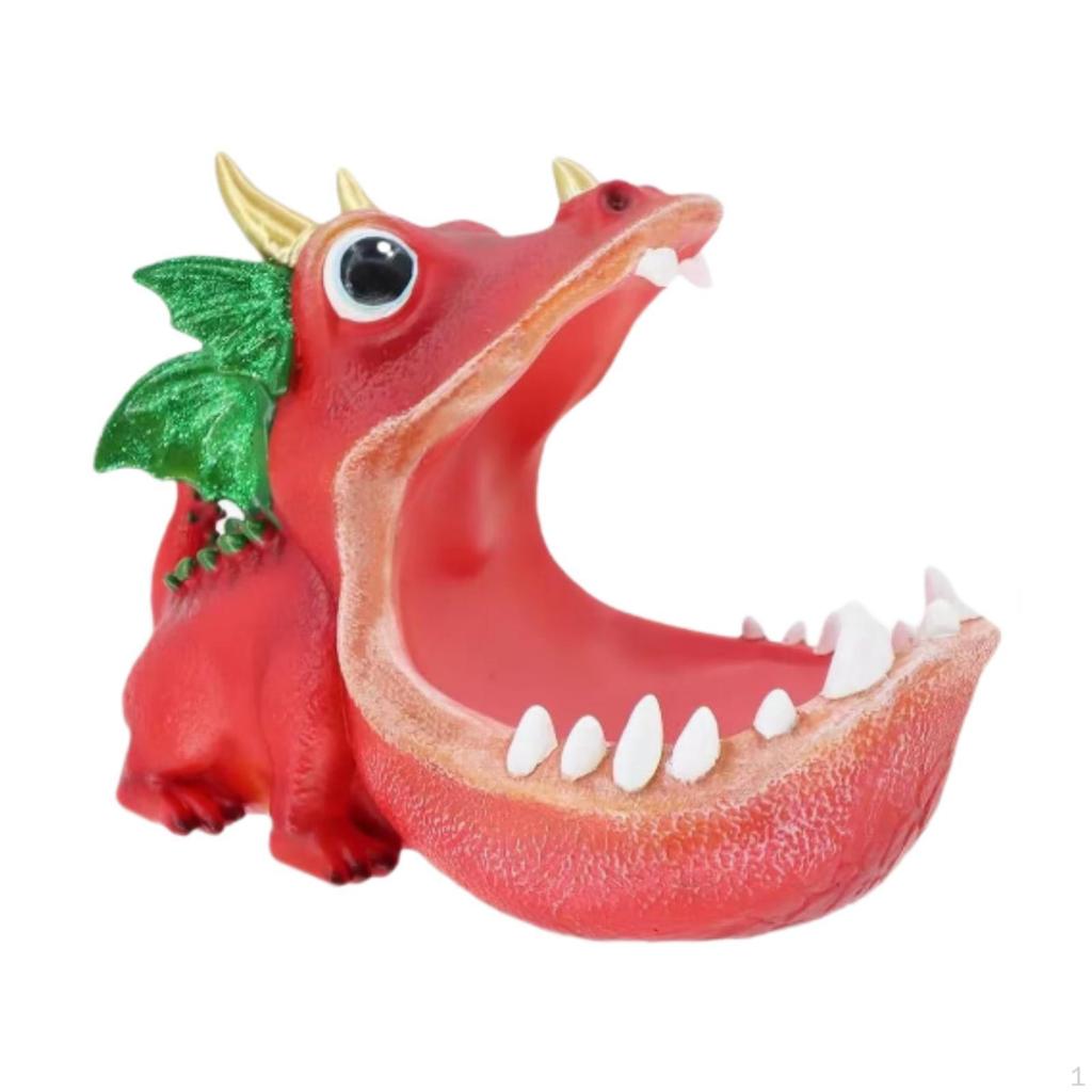 Dinosaur Figurine Key Holder Bowl for Home Entryway Desk Decoration