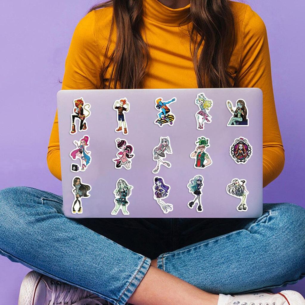 70Pcs Monster High Stickers for Teens Cool Anime Waterproof Vinyl Decals Water Bottles Tonys and Gifts Teens Girls